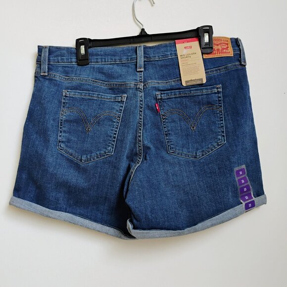 Size 16 waist 33 mid length Levi's jean shorts - Picture 2 of 2